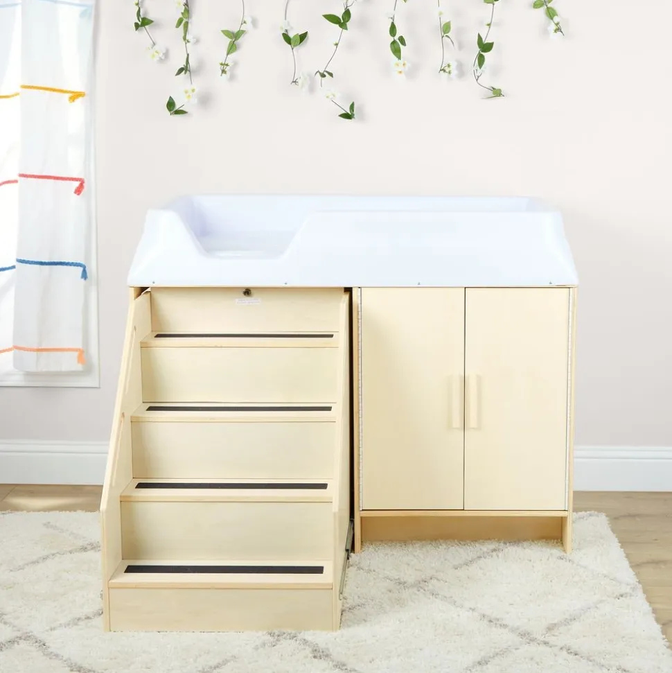 Environments® Changing Table with Plastic Top and Stairs