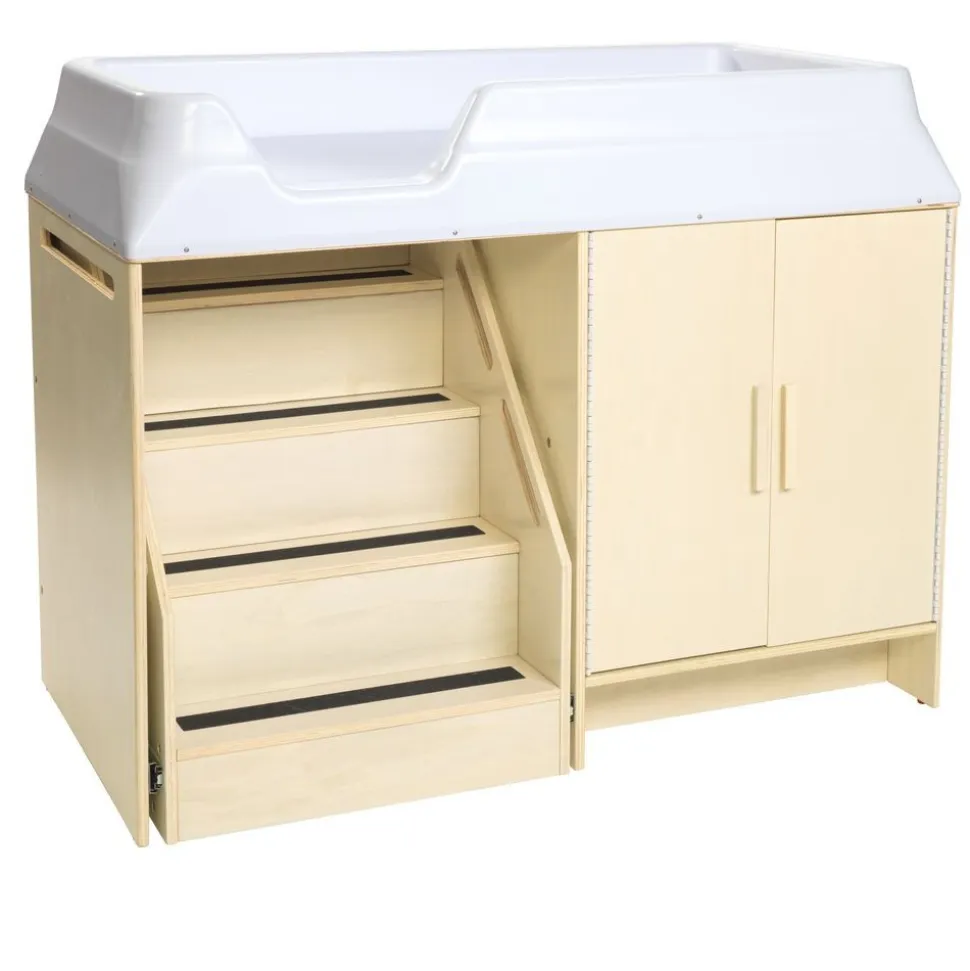 Environments® Changing Table with Plastic Top and Stairs