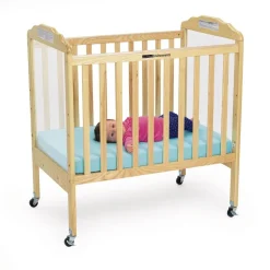 Environments® Compact Adjustable Clear View Crib with Mattress