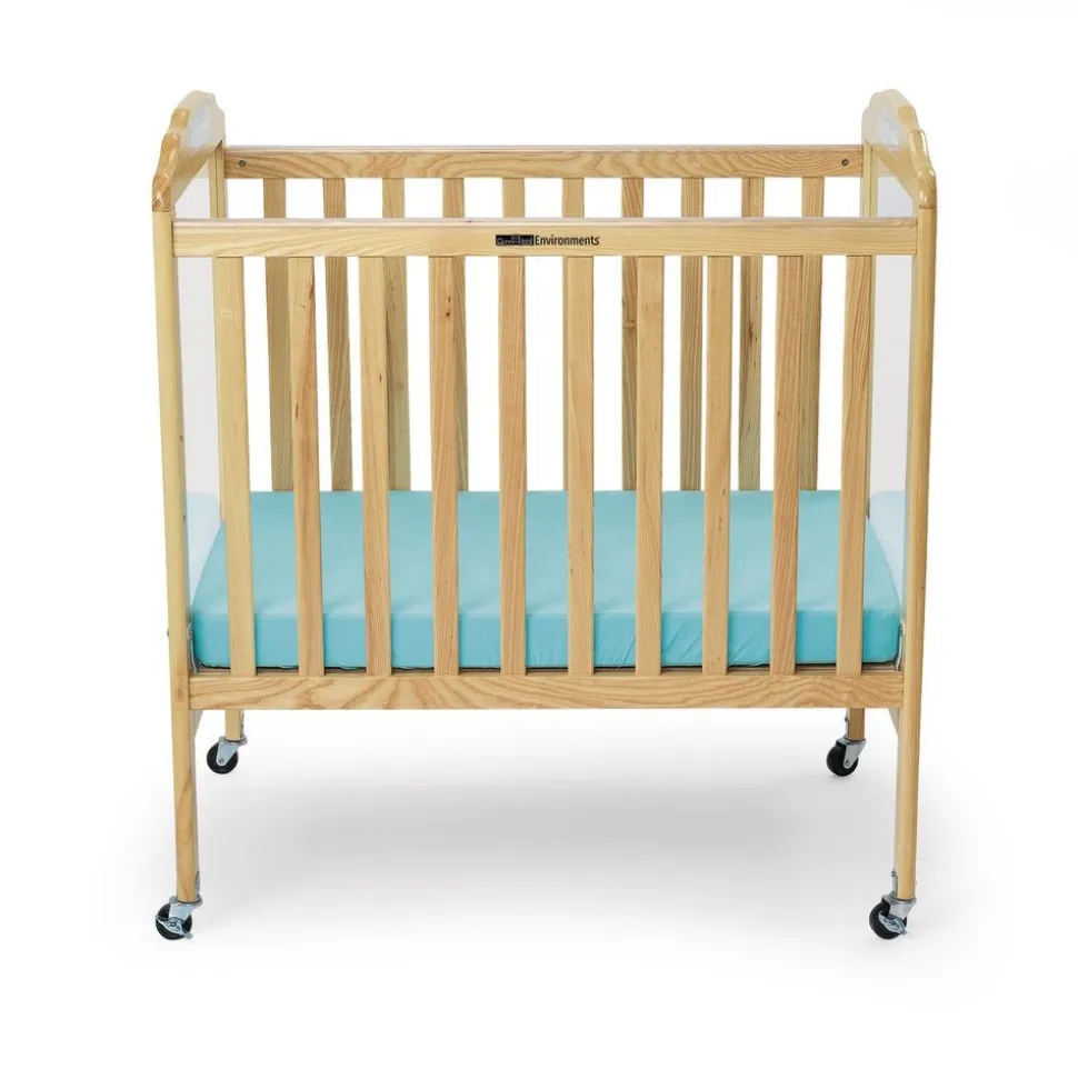 Environments® Compact Adjustable Clear View Crib with Mattress