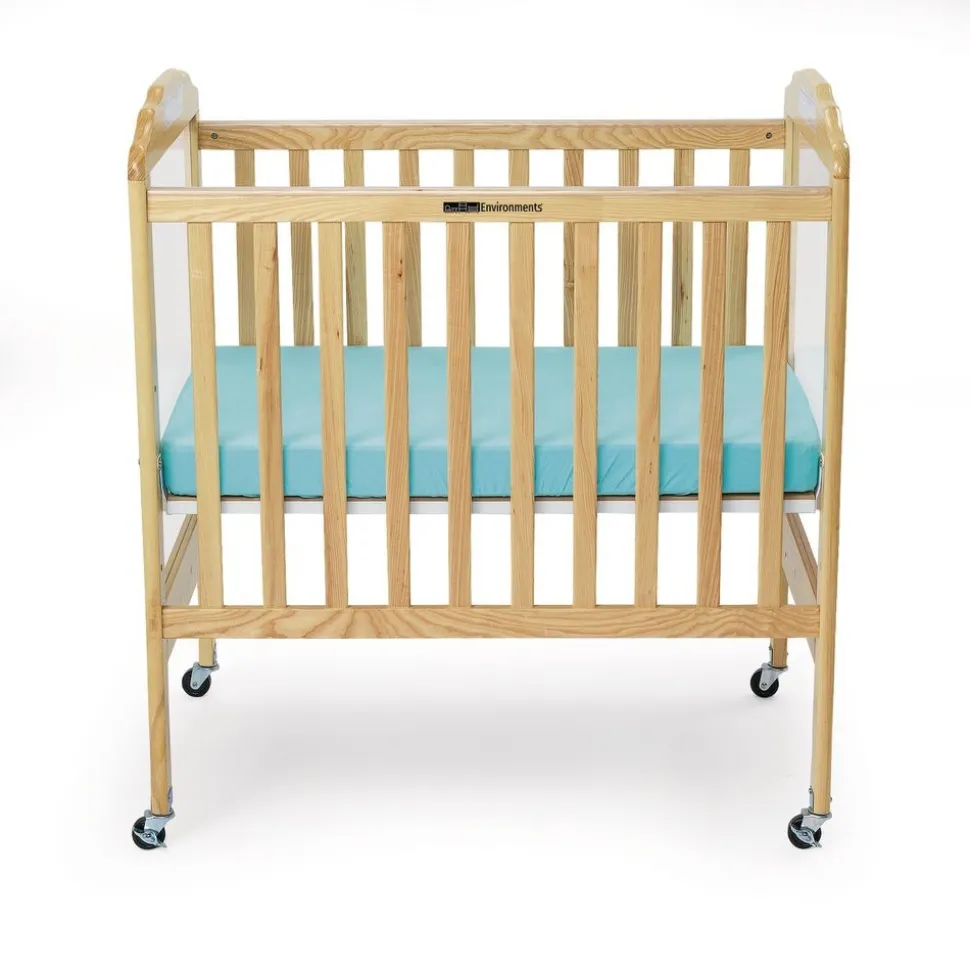 Environments® Compact Adjustable Clear View Crib with Mattress