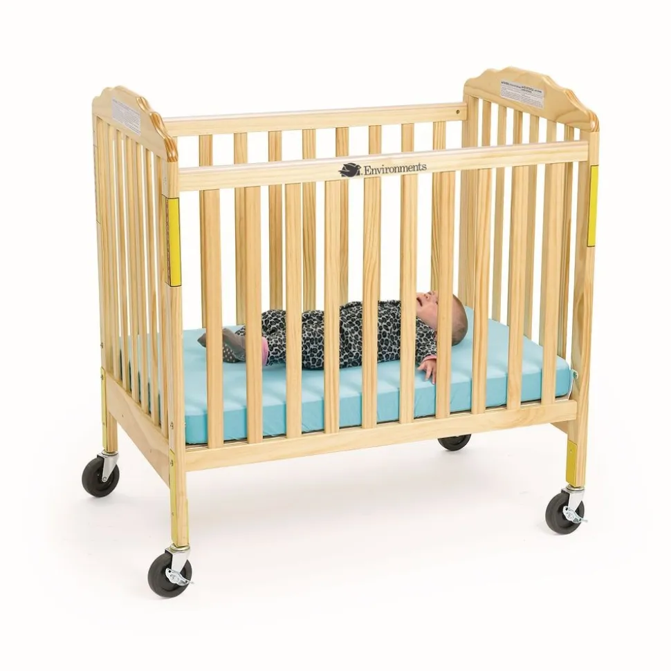 Environments® Compact Natural Evacuation Crib with Mattress