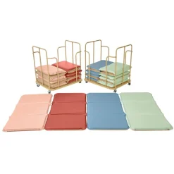 Environments® DreamStages™ Germ Free Rest Mats Class Pack- Set of 12 Mats and 2 Rest Carts