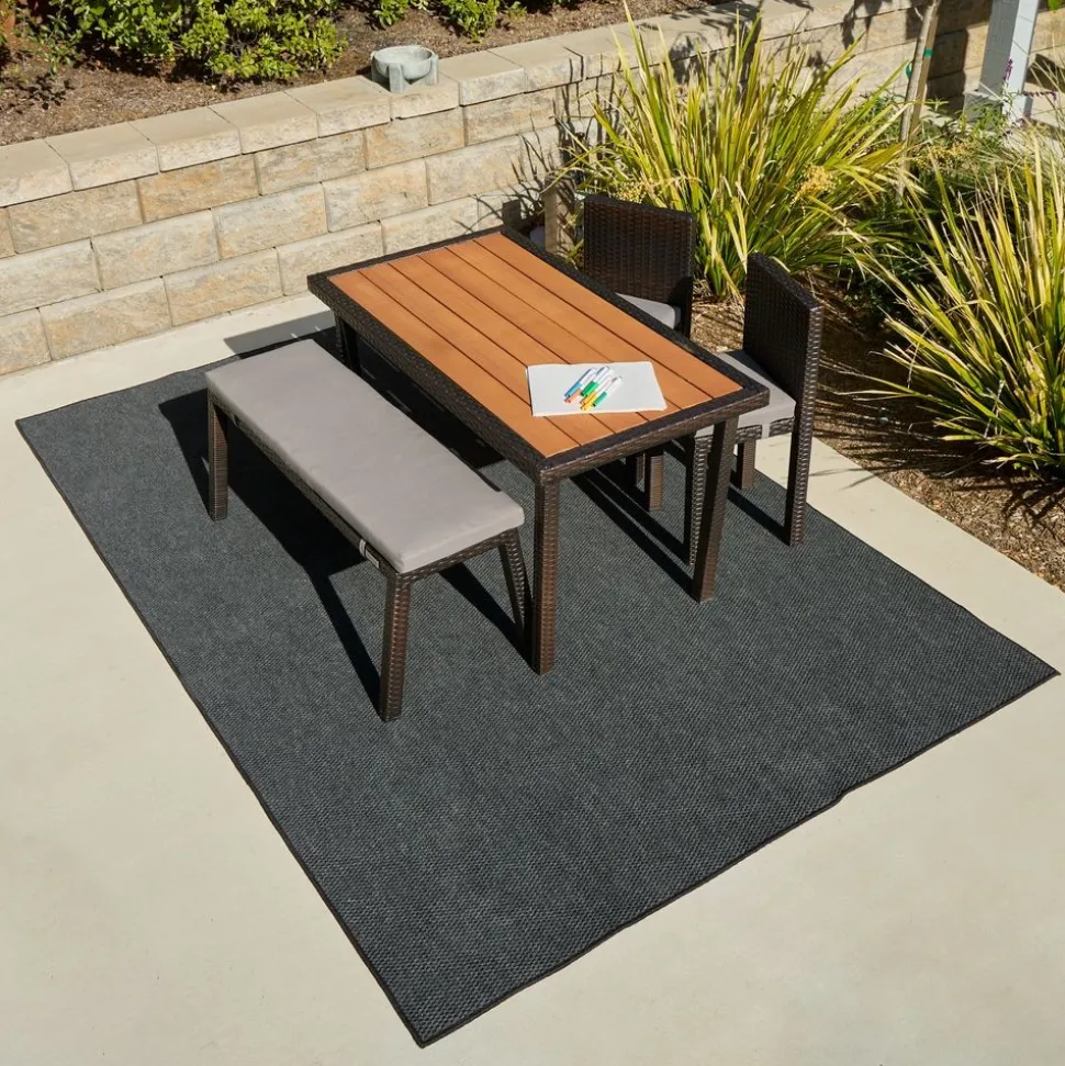 Environments® Dunes Indoor/Outdoor Carpet 6' x 9' - Clouded Gray