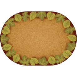 Environments® Earthtones Leaf Places Carpet - 8'3" x 11'8" Oval