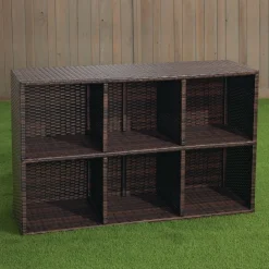 Environments® Indoor-Outdoor Wicker-Look Storage Shelf with 6 Cubbies