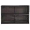 Environments® Indoor/Outdoor Wicker-Look Storage Shelf with 3 Cubbies