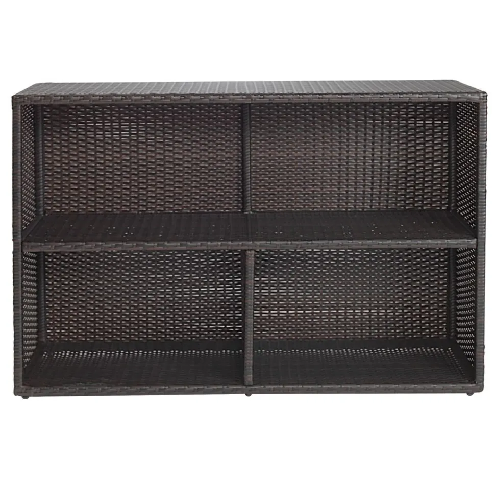 Environments® Indoor/Outdoor Wicker-Look Storage Shelf with 3 Cubbies
