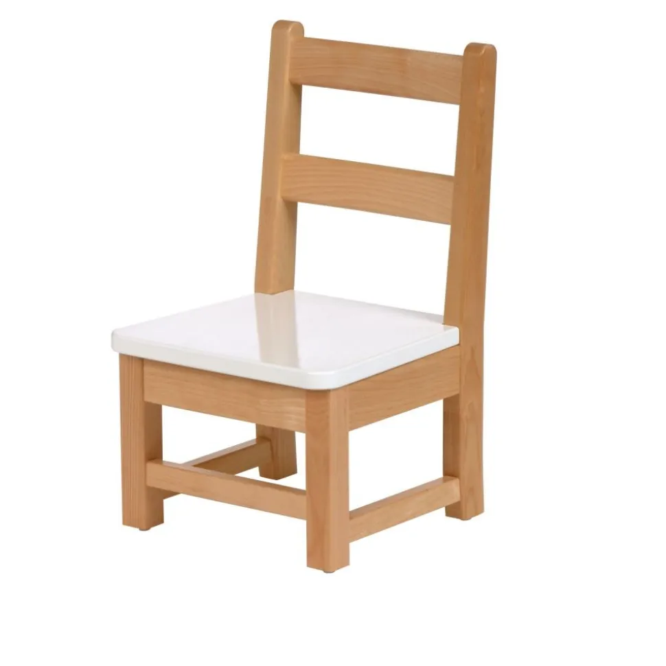 Environments® Ladderback White & Natural Toddler Chair, 8"H