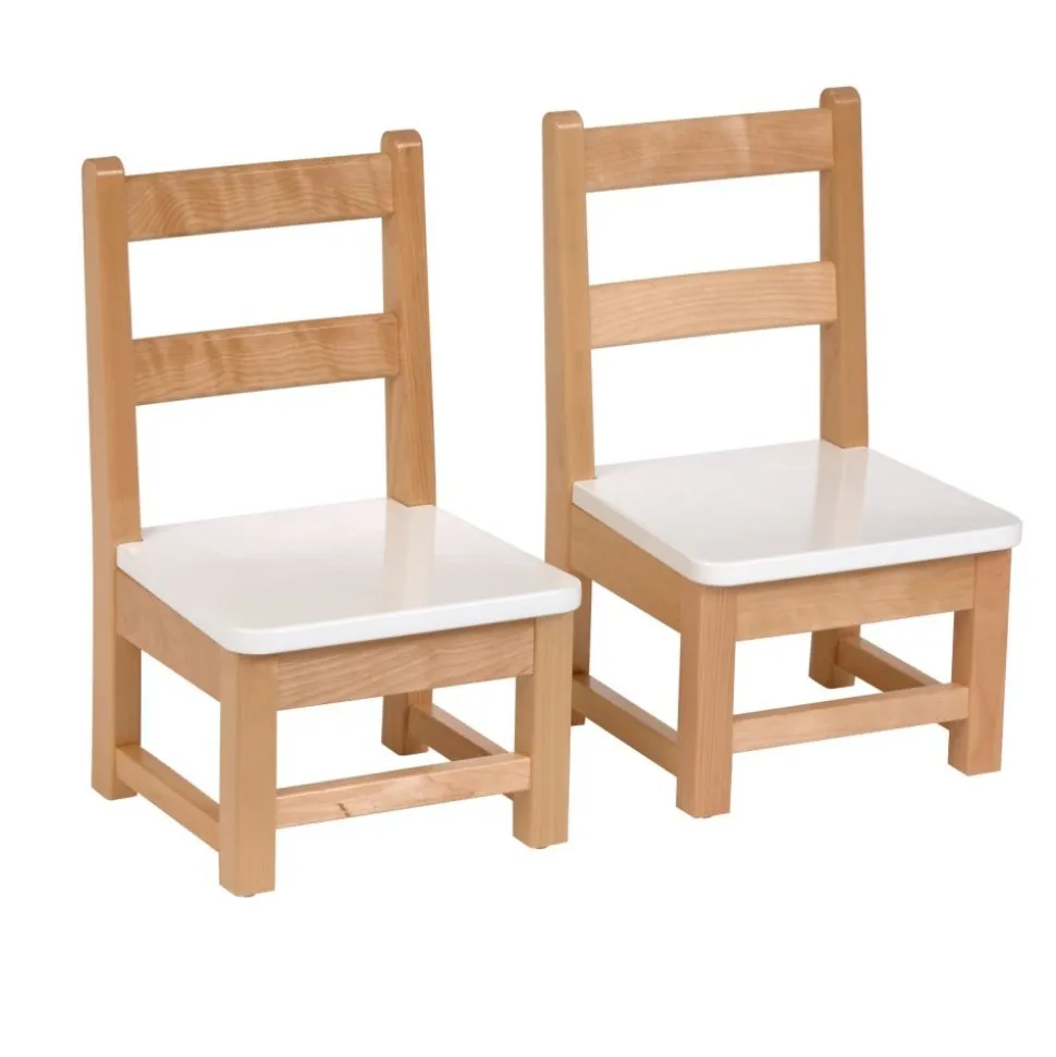Environments® Ladderback White & Natural Toddler Chair, 8"H