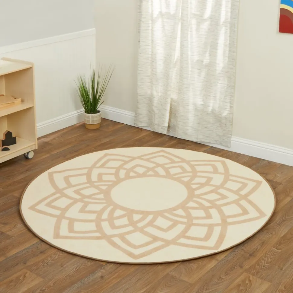 Environments® Mandala 6' Round Pixel Perfect Carpet