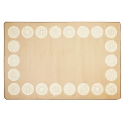 Environments® Mandala Sit Spot 6' x 9' Border Pixel Perfect Carpet