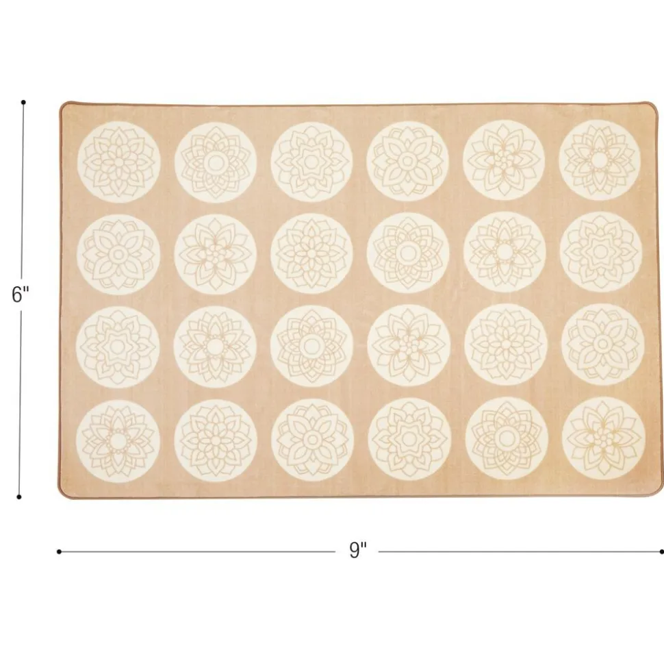 Environments® Mandala Tone on Tone Sit Spot 6' x 9' Pixel Perfect Carpet