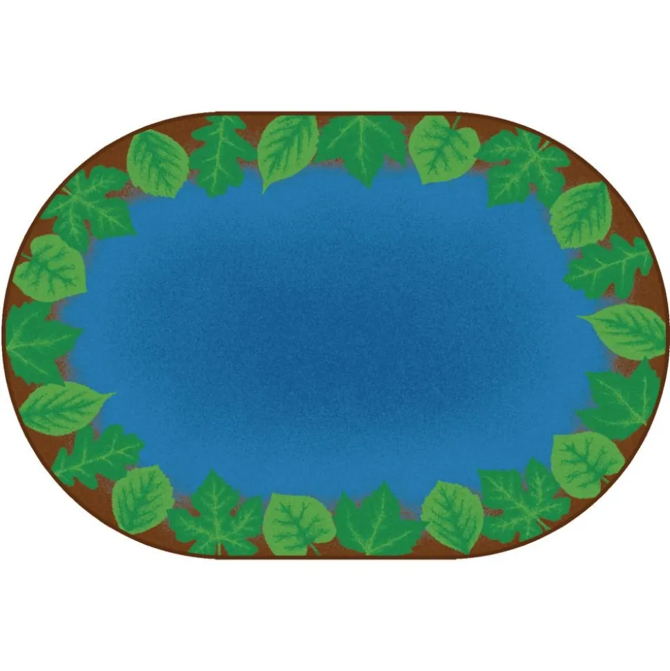 Environments® Medium Harmony Leaf Places Carpet - 6' x 9' Oval