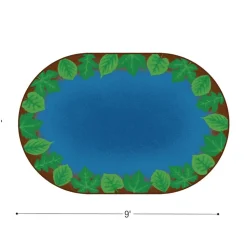 Environments® Medium Harmony Leaf Places Carpet - 6' x 9' Oval