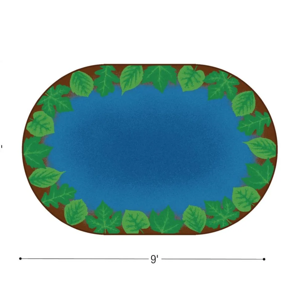 Environments® Medium Harmony Leaf Places Carpet - 6' x 9' Oval