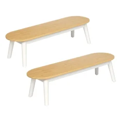 Environments® Milestones™ Bamboo and Rubberwood Bench - Set of 2