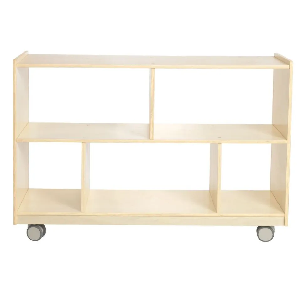 Environments® Mobile 30"H 2-Shelf Storage with Clear Back - Assembled