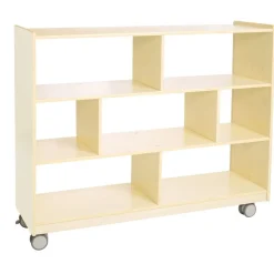 Environments® Mobile 36"H 3-Shelf Storage with Clear Back - Assembled