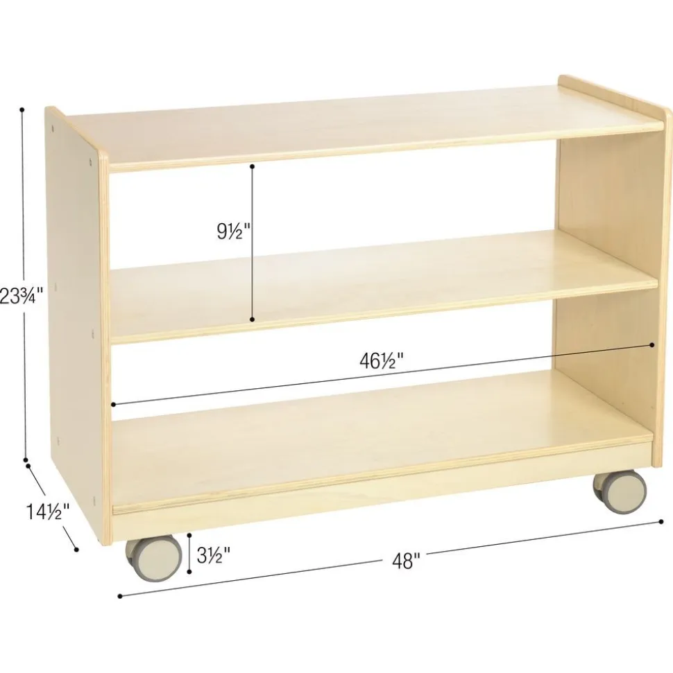 Environments® Mobile 23 3/4"H Storage with Clear Back - Assembled