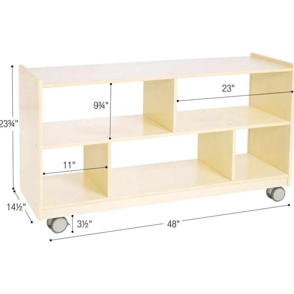Environments® Mobile 24"H Toddler Storage with Clear Back - Assembled