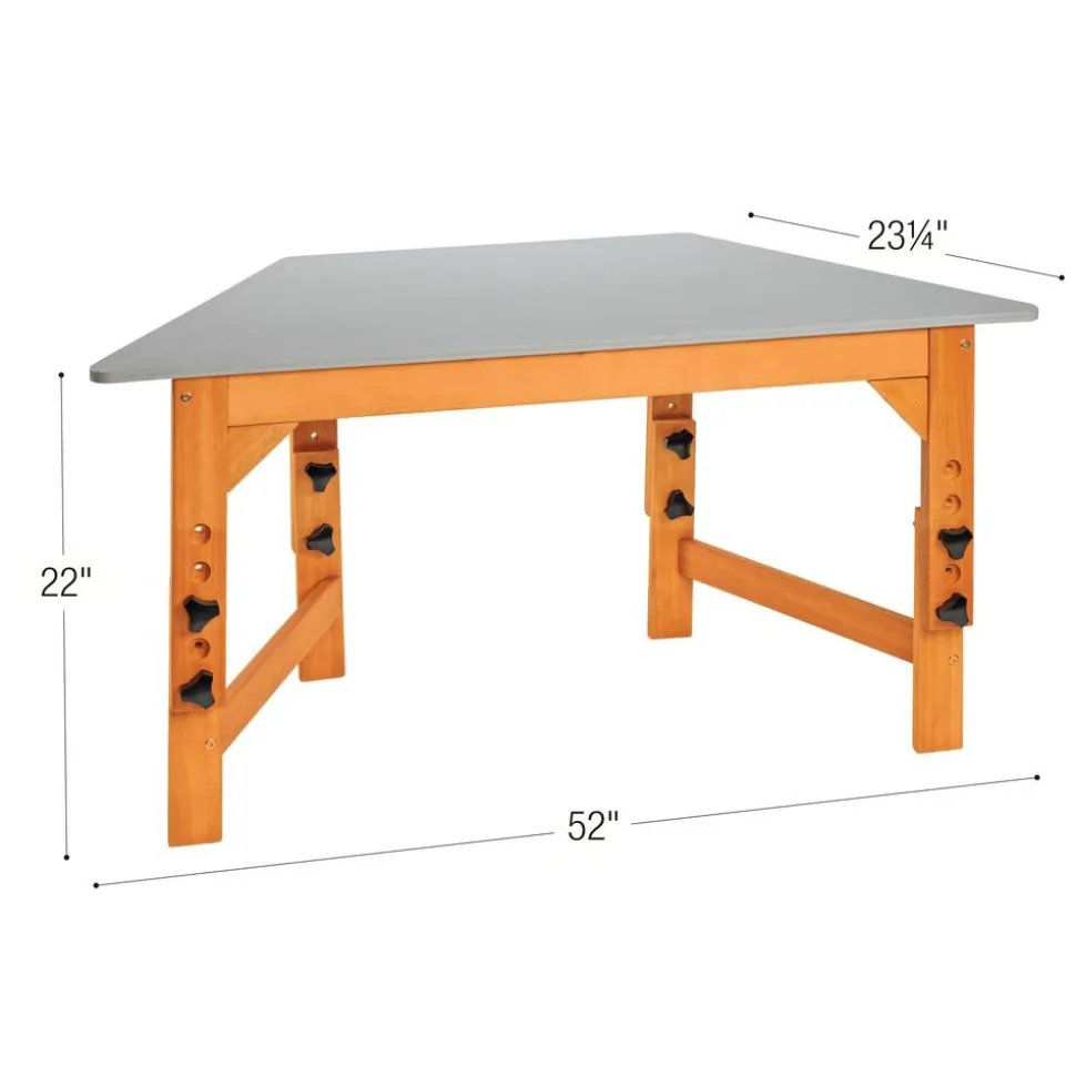 Environments® Outdoor Adjustable Trapezoid Desk