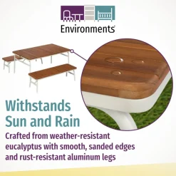 Environments® Outdoor Aluminum Picnic Table