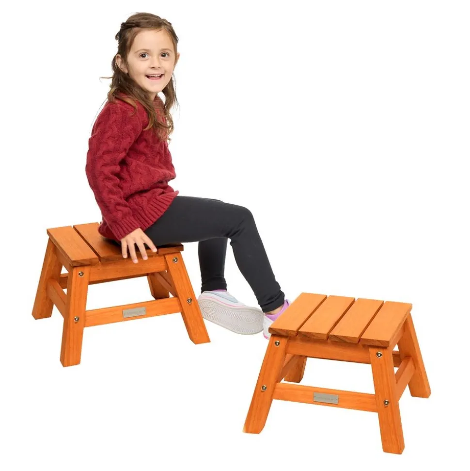 Environments® Outdoor Eucalyptus Stool (Set of 2)