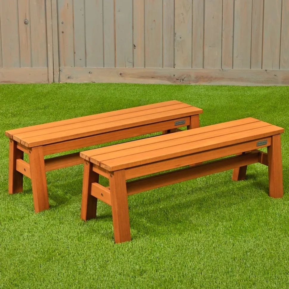 Environments® Outdoor Farm Bench - 12"H, Set of 2