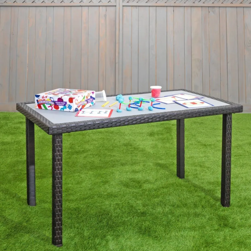 Environments® Outdoor Smooth Top Wicker Table - 21" (Preschool Height)