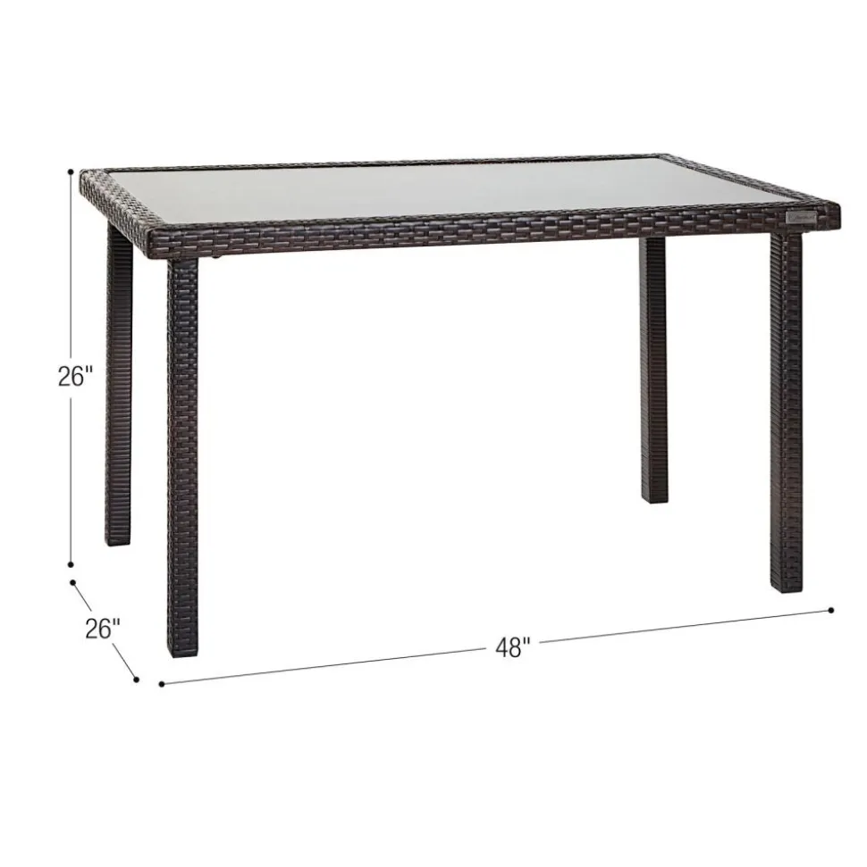 Environments® Outdoor Smooth Top Wicker Table -26" (School Age Height)