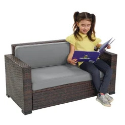 Environments® Outdoor Wicker Sofa (Preschool Height)