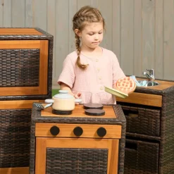 Environments® Outdoor Wicker Kitchen Kit (Set of 4)