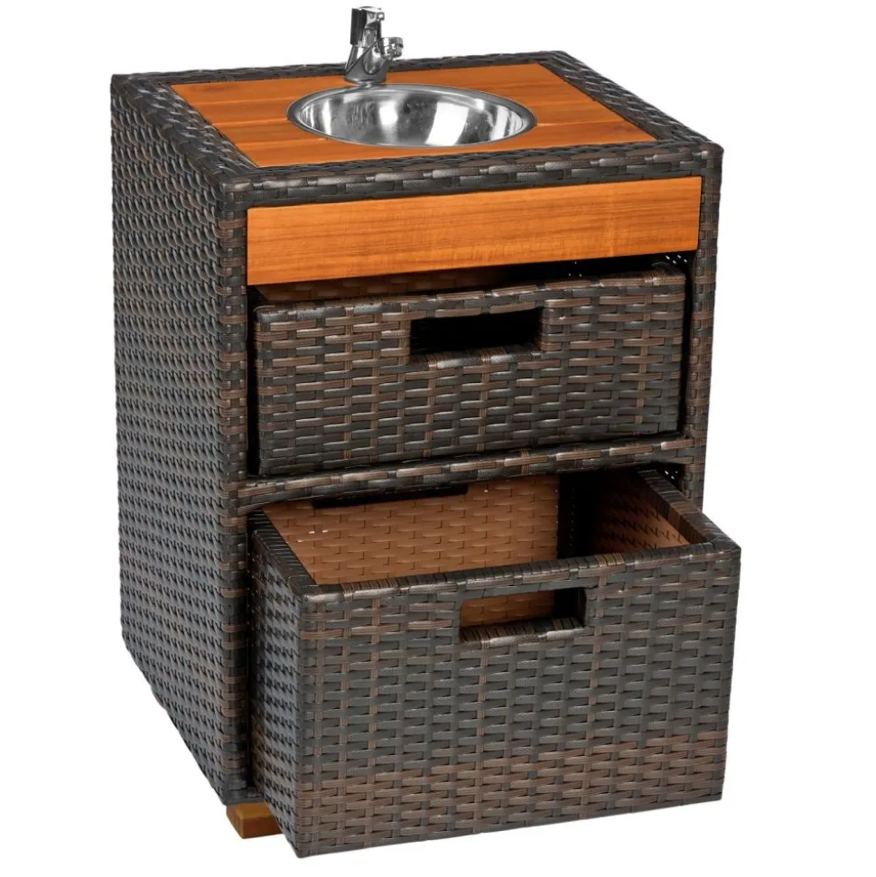 Environments® Outdoor Wicker Sink