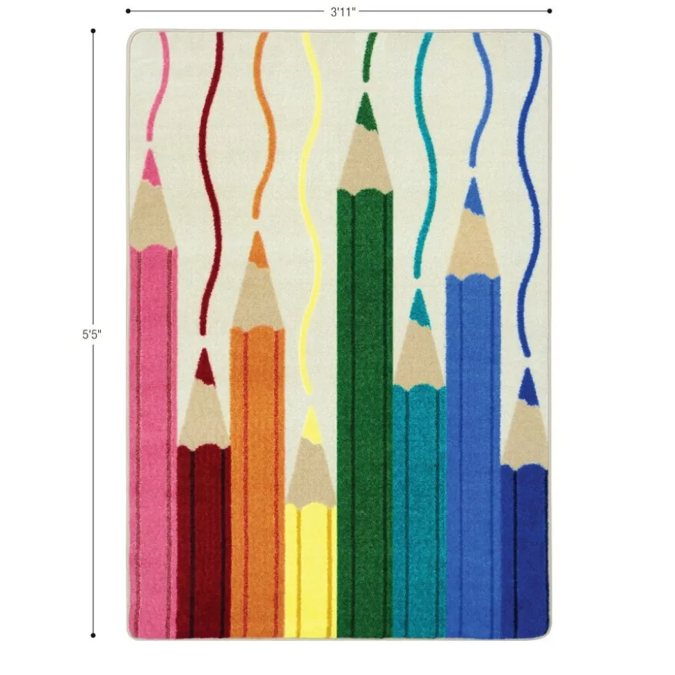 Environments® Pencil Brights Rug 3’11" x 5’5"