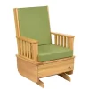 Environments® Premium Easy-Care Glider Rocker with Green Cushion