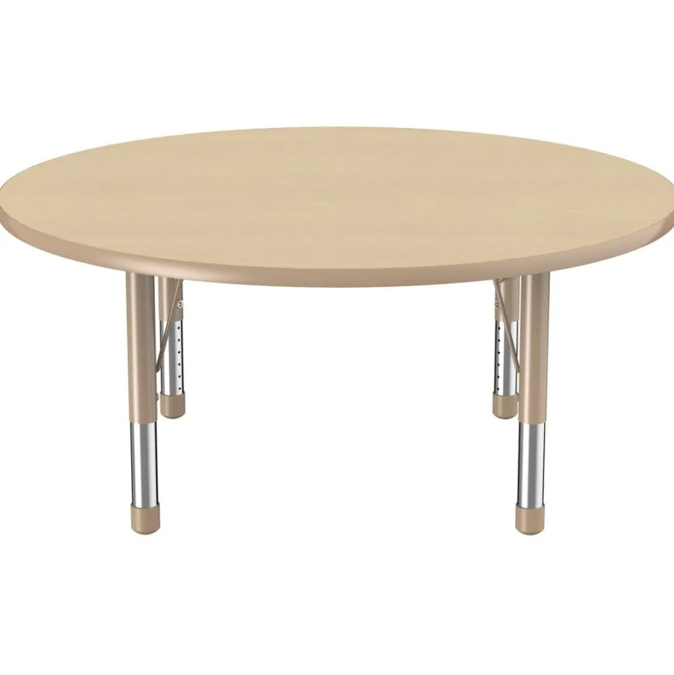 Environments® 48" Round Activity Table with Adjustable Chunky Legs - Maple/Maple