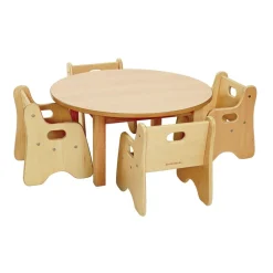 Environments® Round Table 30" Dia., 14"H with 4 Chairs, 6-1/2"H