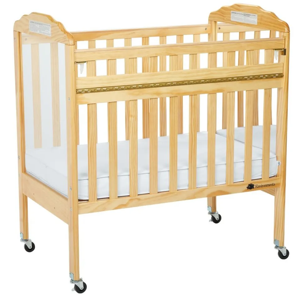 Environments® Safe-T-Side® Clear View/Mirror Crib with Mattress