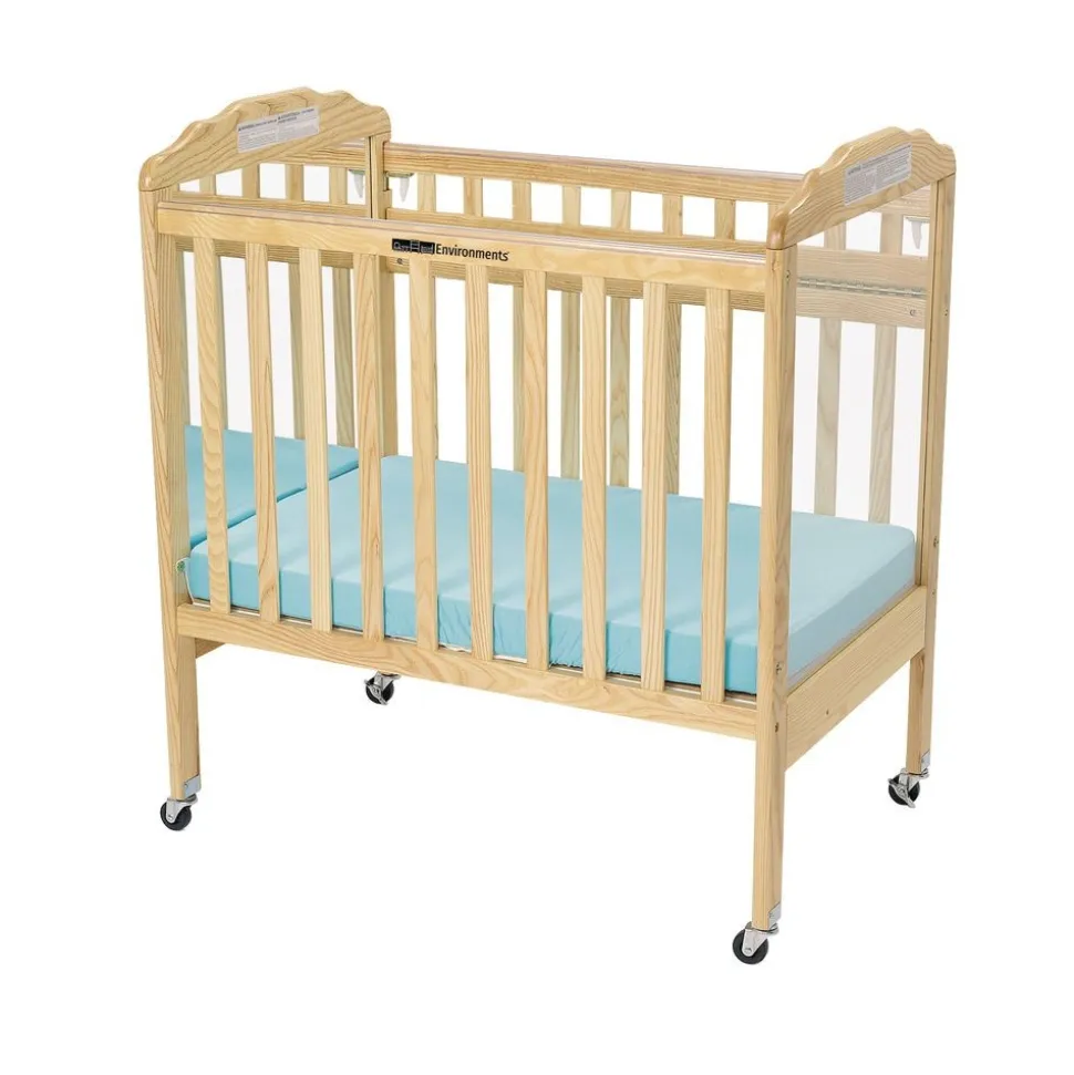 Environments® Safe-T-Side® Clear View/Mirror Crib with Mattress