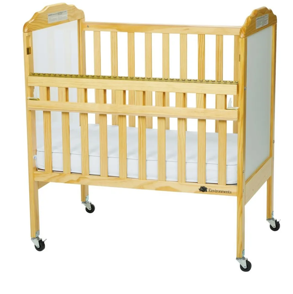Environments® Safe-T-Side® Clear View/Mirror Crib with Mattress