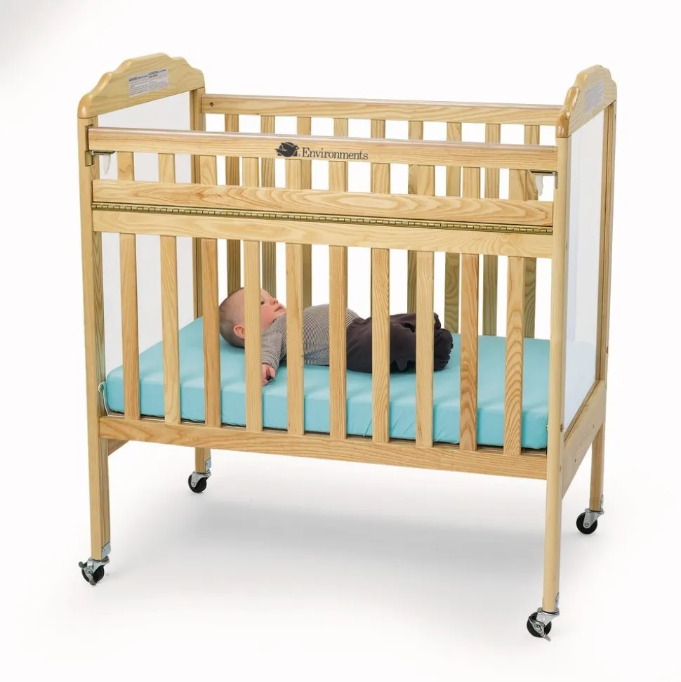 Environments® Safe-T-Side® Clear View Crib with Mattress