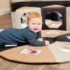 Environments® SoftStages® Modern Comfort Multi-Image Mirror Pentagon - Almond, Black and Black Stripe