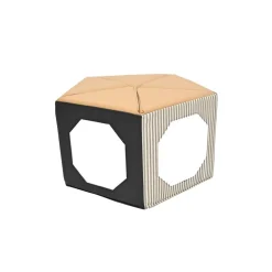 Environments® SoftStages® Modern Comfort Multi-Image Mirror Pentagon - Almond, Black and Black Stripe