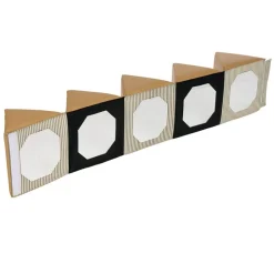 Environments® SoftStages® Modern Comfort Multi-Image Mirror Pentagon - Almond, Black and Black Stripe