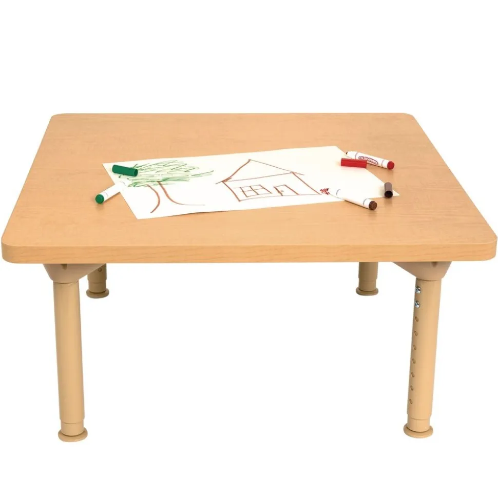 Environments® 30" Square Table with Adjustable Metal Legs