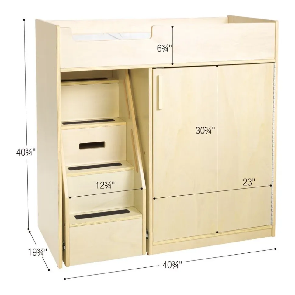 Environments® Toddler Changing Table with Stairs - Assembled