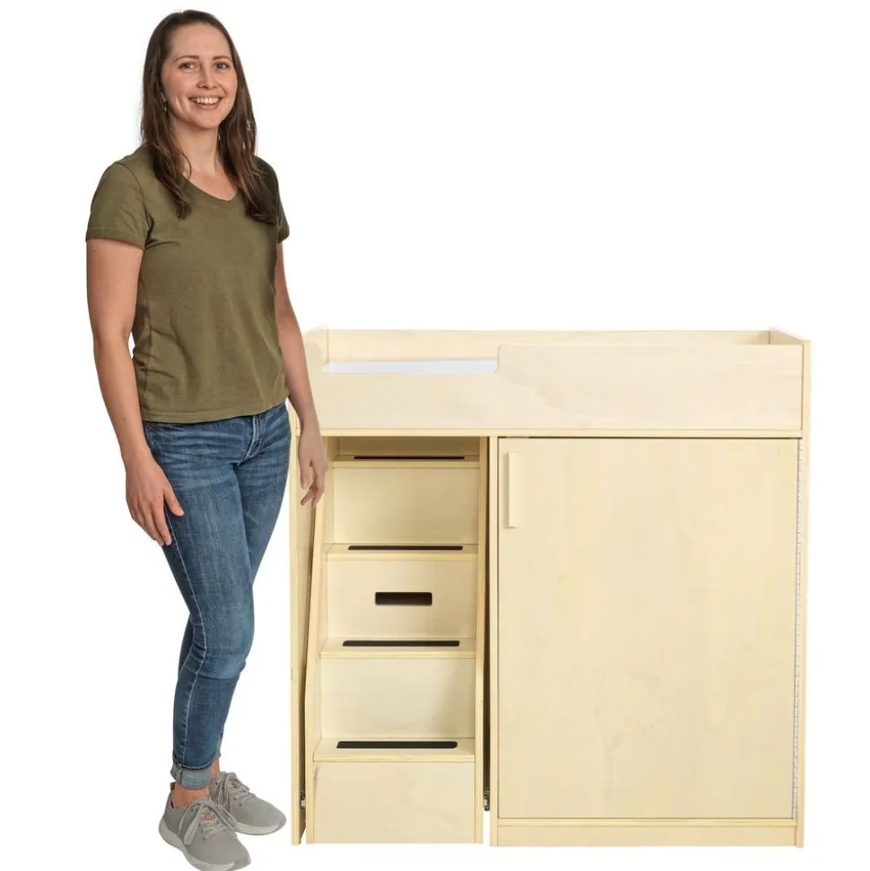 Environments® Toddler Changing Table with Stairs - Assembled