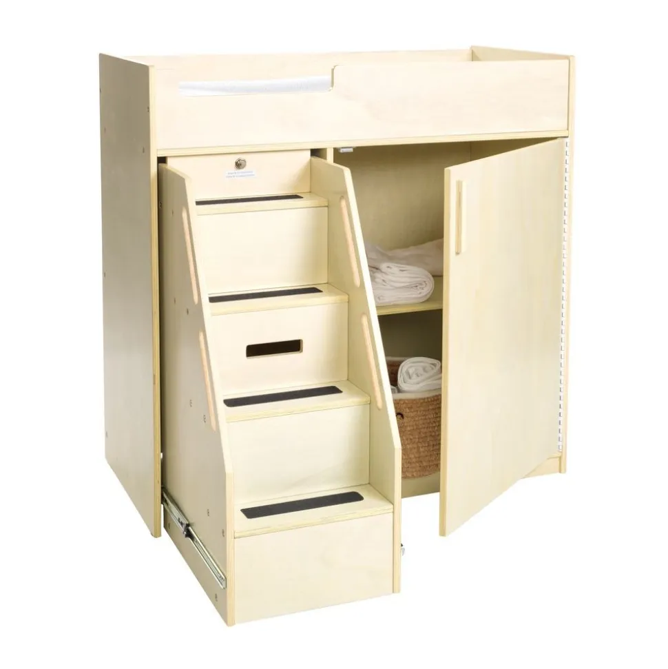 Environments® Toddler Changing Table with Stairs - Assembled