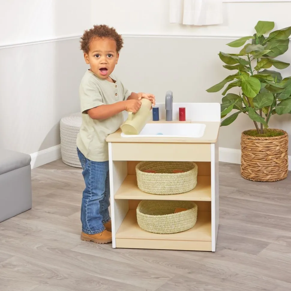 Environments® Toddler 3-pc Kitchen Set - White, Ready to Assemble